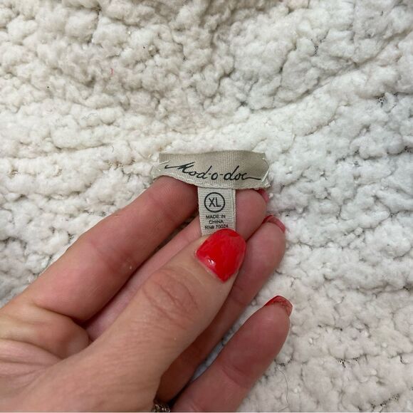 Ladies Mod-o-Doc brand Waterfall Collar Open Front Sherpa Lined Vest Size XL - Picture 9 of 11